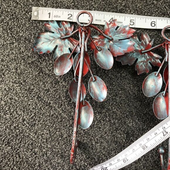 Metal Grape Kitchen Wall Hooks 2 Piece Set Lot Decorative Hardware - Picture 5 of 5